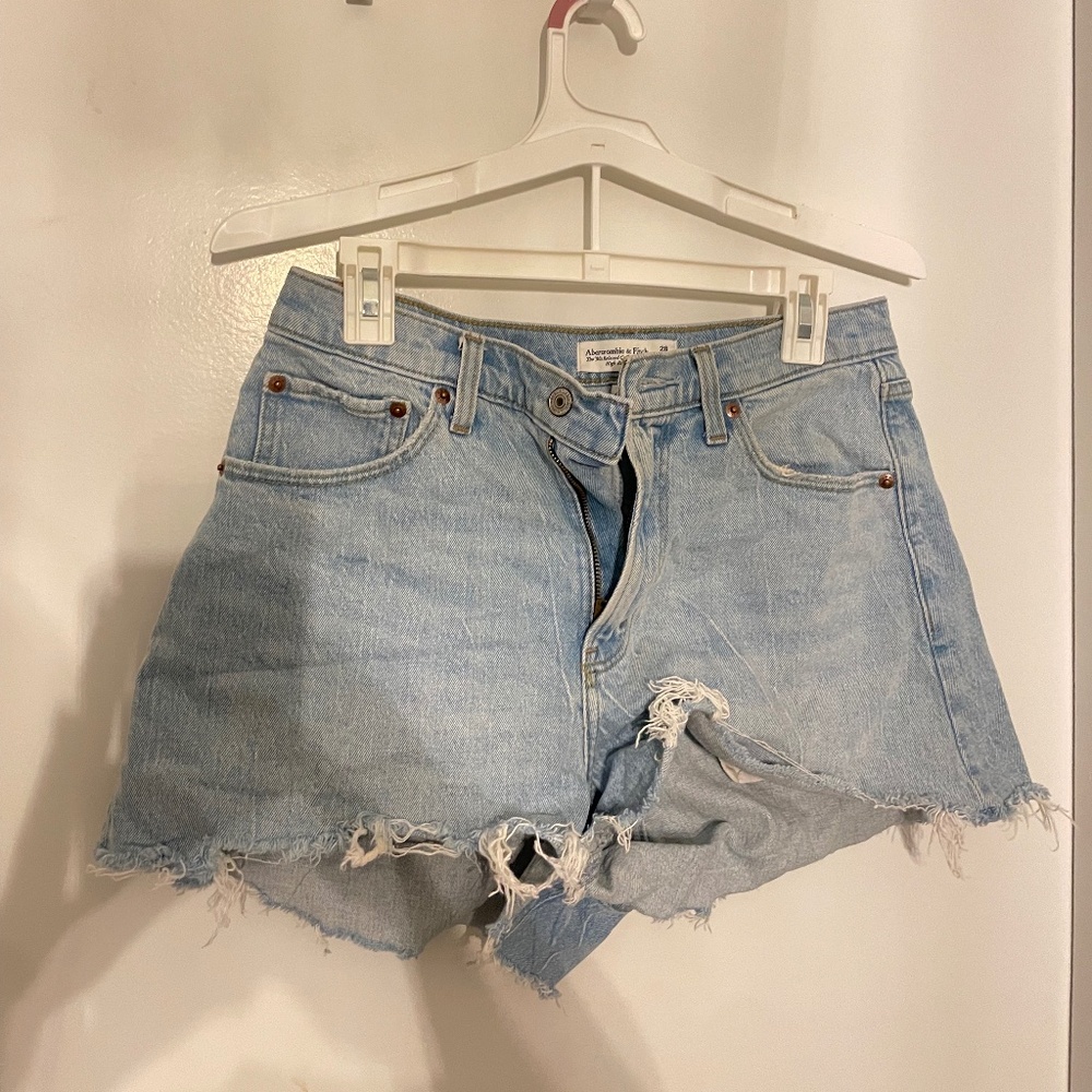 Abercrombie & Fitch High Rise Denim Shorts